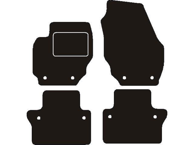 MATTENSET NAALDVILT (ZWART) VOLVO S80 2006 ->