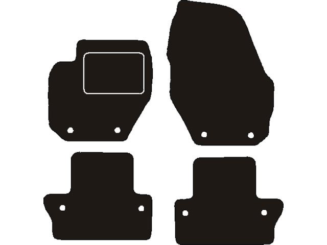 MATTENSET NAALDVILT (ZWART) VOLVO S60 2010 ->