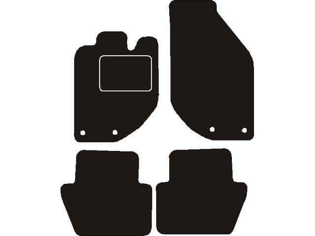 MATTENSET NAALDVILT (ZWART) VOLVO S70/V70 1997 - 2001