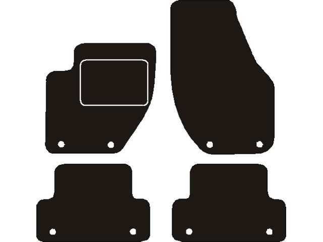 MATTENSET NAALDVILT (ZWART) VOLVO V40 2012 ->