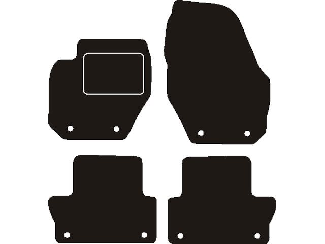 MATTENSET NAALDVILT (ZWART) VOLVO XC60 2008 - 2017
