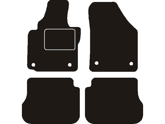 MATTENSET NAALDVILT (ZWART) VW CADDY ORIG. BEV. COMPLEET 2010 ->