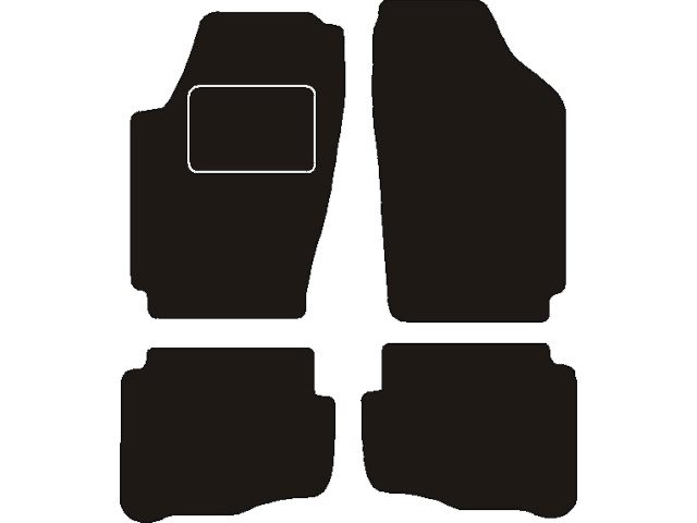 MATTENSET NAALDVILT (ZWART) VW FOX 2005 ->