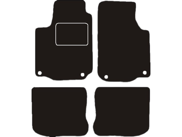 MATTENSET NAALDVILT (ZWART) VW GOLF IV 1998-2001 RONDE GATEN