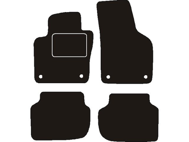 MATTENSET NAALDVILT (ZWART) VW JETTA IV 2011 ->