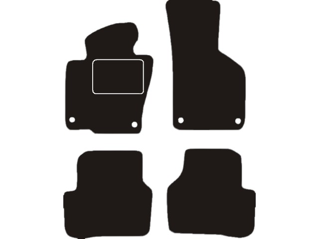 MATTENSET NAALDVILT (ZWART) VW PASSAT 2010 ->