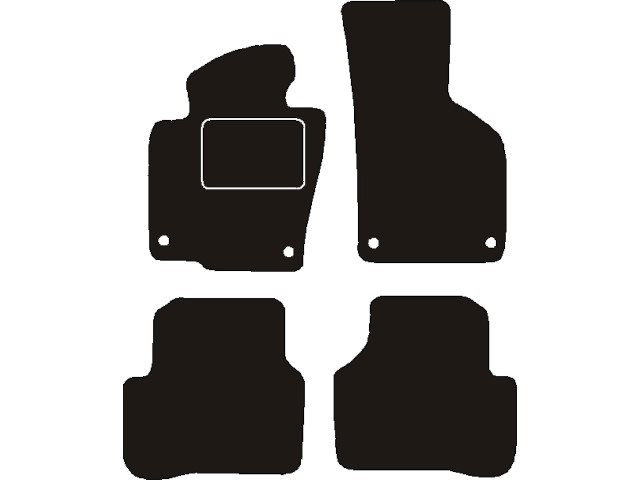 MATTENSET NAALDVILT (ZWART) VW PASSAT CC 2008 ->
