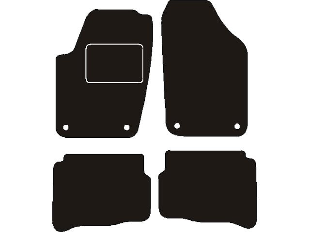 MATTENSET NAALDVILT (ZWART) VW POLO IV 2002 - 2005