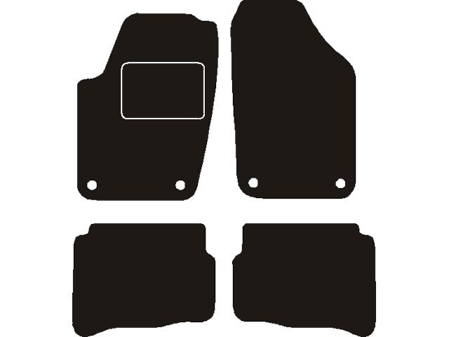 MATTENSET NAALDVILT (ZWART) VW POLO IV 2005 ->