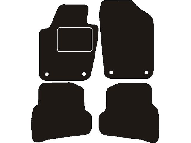 MATTENSET NAALDVILT (ZWART) VW POLO V 2009 ->