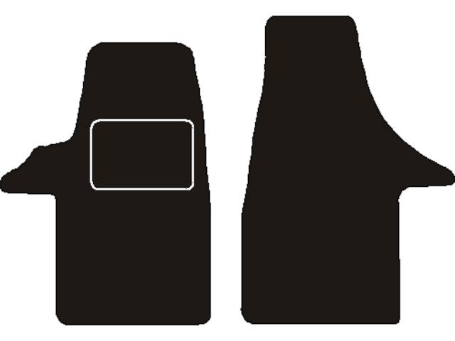 MATTENSET NAALDVILT (ZWART) VW TRANSPORTER T5-T6 VOORMAT 2 DELIG 2003->
