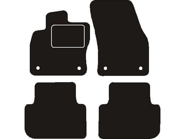 MATTENSET NAALDVILT (ZWART) VW TIGUAN II 2016 ->