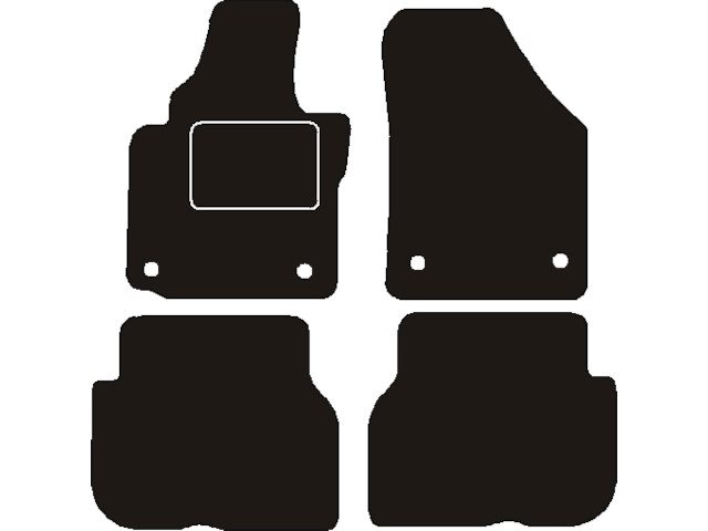 MATTENSET NAALDVILT (ZWART) VW TOURAN 2003 ->
