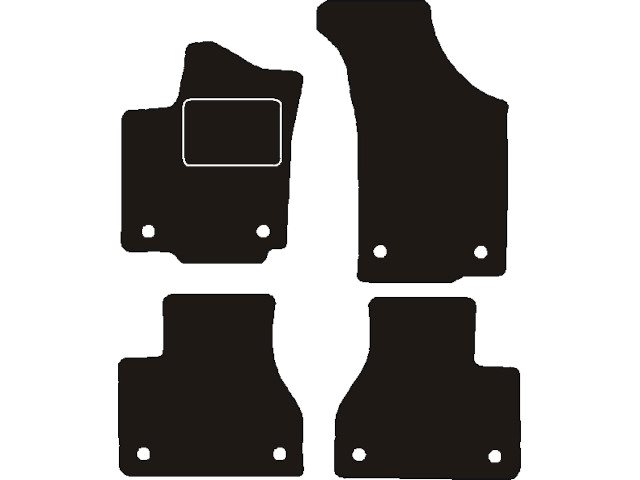 MATTENSET NAALDVILT (ZWART) VW PHAETON 2002 - 2008