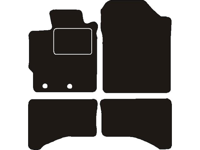 MATTENSET NAALDVILT (ZWART) TOYOTA YARIS HYBRIDE 2014->