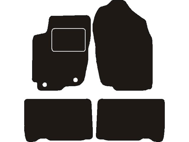 MATTENSET NAALDVILT (ZWART) TOYOTA RAV4 HYBRIDE 2016- 2019