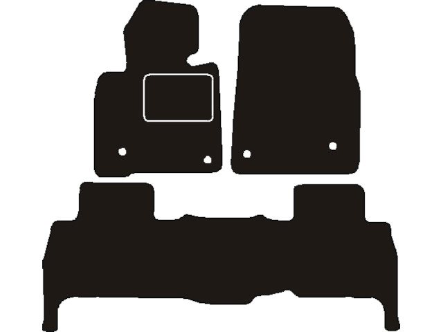 MATTENSET NAALDVILT (ZWART) TOYOTA LANDCRUISER  2008 ->