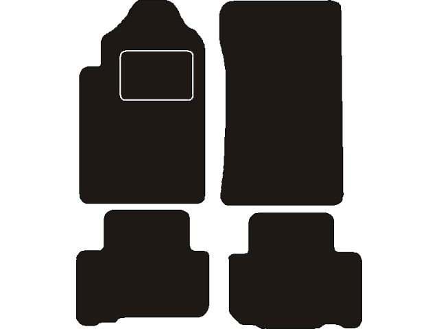 MATTENSET NAALDVILT (ZWART) SSANG YONG REXTON 2001 - 2012