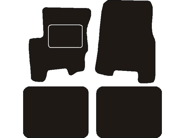 MATTENSET NAALDVILT (ZWART) SSANG YONG KORANDO  1998 - 2010