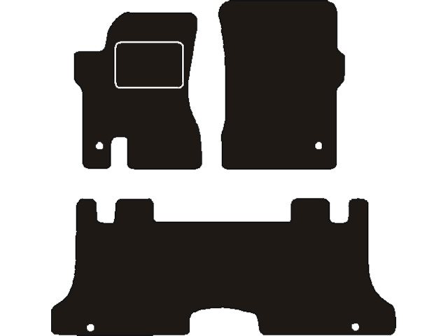MATTENSET NAALDVILT (ZWART) SSANG YONG RODIUS 5P & 7P VOOR +  2E RIJ 2013 ->