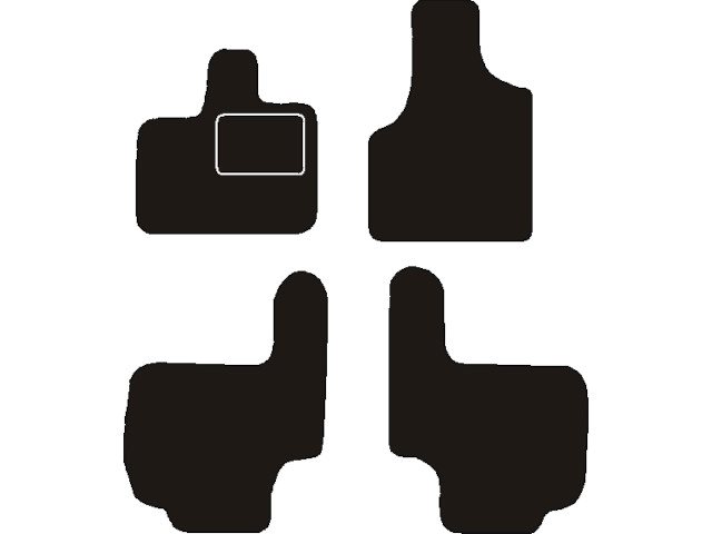 MATTENSET NAALDVILT (ZWART) CHRYSLER VOYAGER 6P 2005-2008
