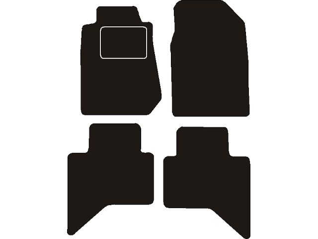 MATTENSET NAALDVILT (ZWART) ISUZU D-MAX 2012 ->