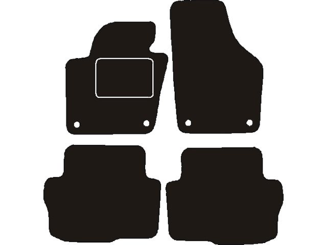 MATTENSET NAALDVILT (ZWART) VW SHARAN 2010 ->
