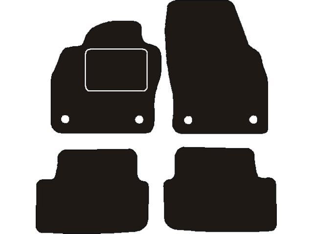 MATTENSET NAALDVILT (ZWART) VW POLO VI 2017 ->