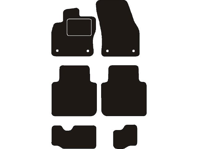 MATTENSET NAALDVILT (ZWART) VW TIGUAN ALLSPACE (7 ZITS ) 2017->