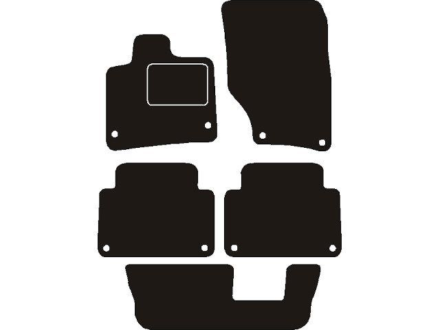 MATTENSET NAALDVILT (ZWART) AUDI Q7 2006 - 2016 7 PERSOONS