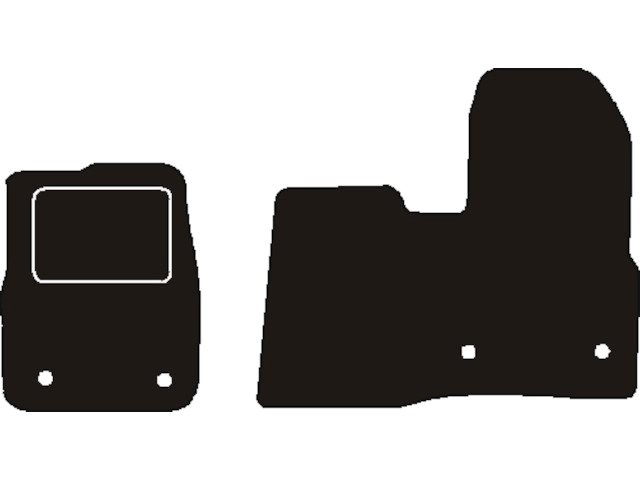 MATTENSET NAALDVILT (ZWART) FORD TRANSIT CUSTOM VOOR EURO6 2016 -2019