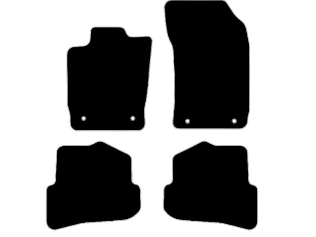 MATTENSET VELOURS (DONKERGRIJS) AUDI A1 2010-
