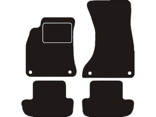 MATTENSET VELOURS (DONKERGRIJS) AUDI A5 CABRIO 2009-