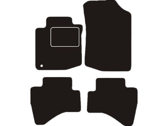 MATTENSET VELOURS (DONKERGRIJS) CITROEN C1 2005-2010