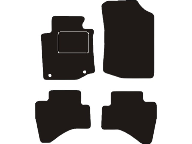 MATTENSET VELOURS (DONKERGRIJS) CITROEN C1 2005-2014