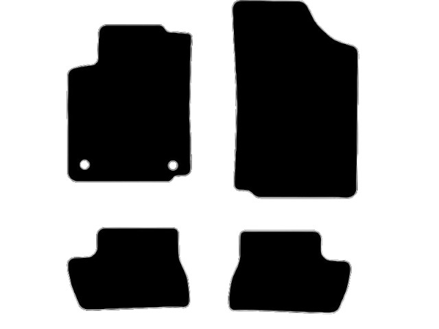 MATTENSET VELOURS (DONKERGRIJS) CITROEN C2 2003-2010