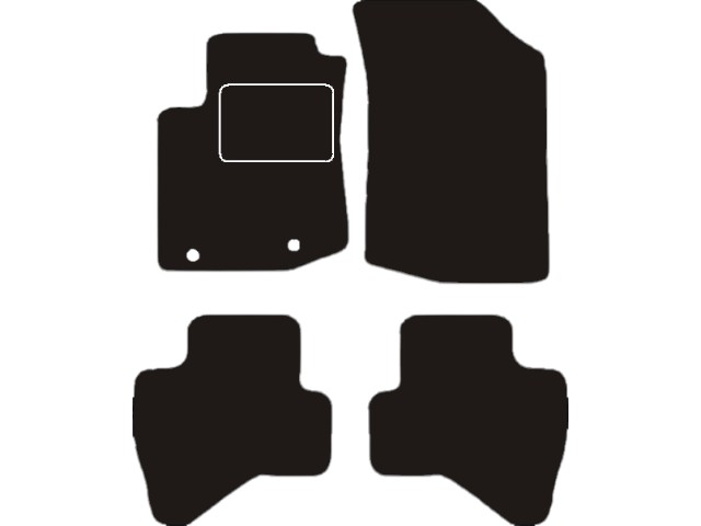 MATTENSET VELOURS (DONKERGRIJS) CITROEN C1 2014-