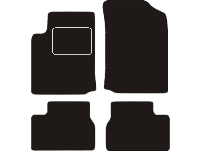 MATTENSET VELOURS (DONKERGRIJS) CITROEN C3 2002-2010