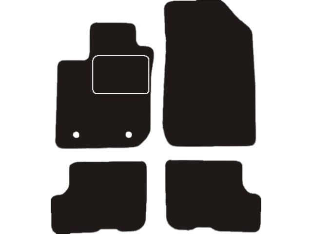 MATTENSET VELOURS (DONKERGRIJS) DACIA SANDERO 2013-