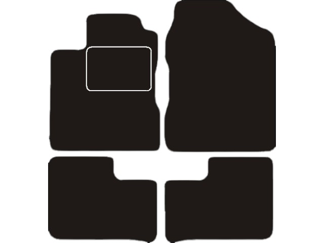 MATTENSET VELOURS (DONKERGRIJS) DAIHATSU CUORE L251 2003-2007