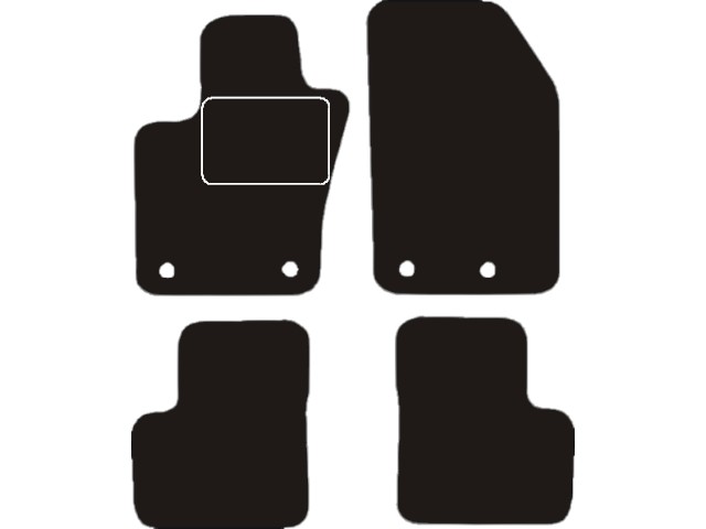 MATTENSET VELOURS (DONKERGRIJS) FIAT 500X 2015-