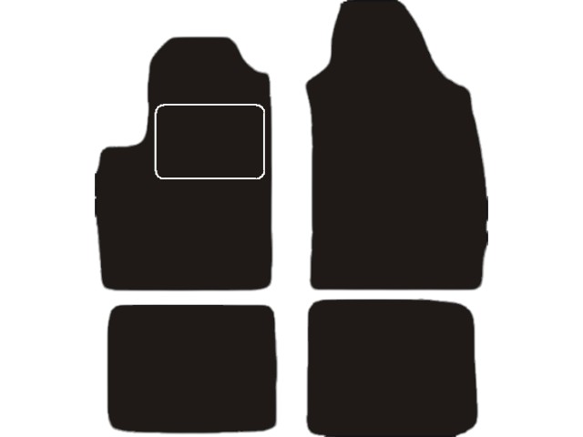 MATTENSET VELOURS (DONKERGRIJS) FIAT PANDA II 2003-