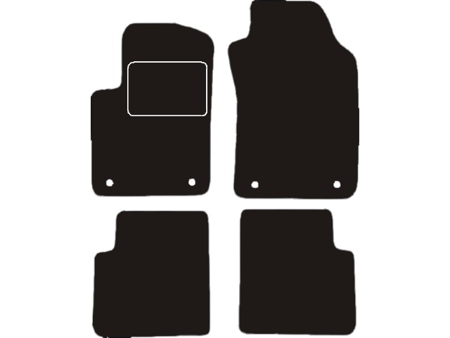 MATTENSET VELOURS (DONKERGRIJS) FIAT 500 S 2013- DUALOGIC