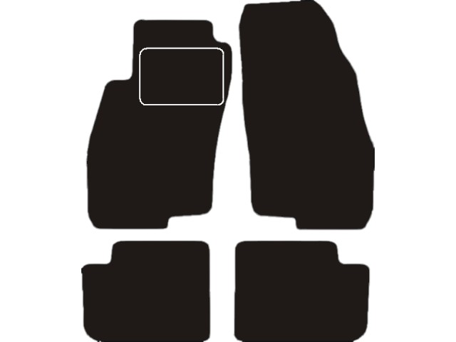 MATTENSET VELOURS (DONKERGRIJS) FIAT PUNTO GRANDE 2007-2009