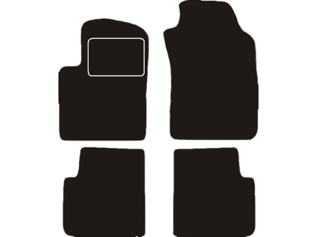 MATTENSET VELOURS (DONKERGRIJS) FIAT 500 DUALOGIC 2009-