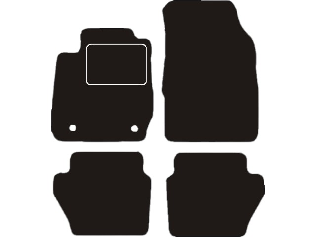 MATTENSET VELOURS (DONKERGRIJS) FORD FIESTA 2013-
