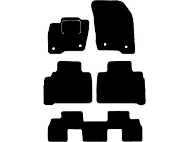 MATTENSET VELOURS (DONKERGRIJS) FORD GALAXY 2016- 7-PERSOO
