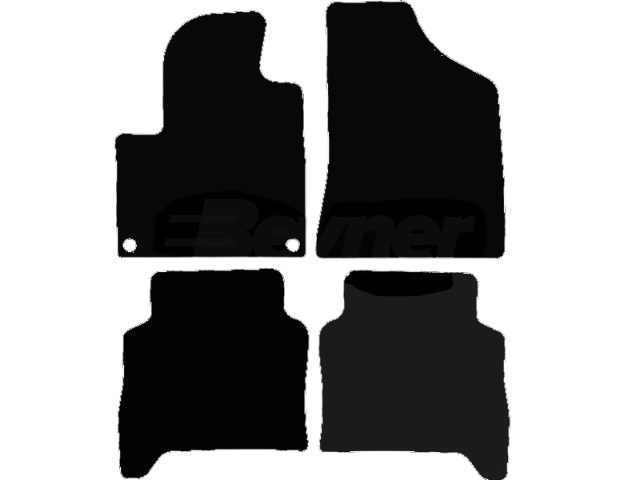 MATTENSET VELOURS (DONKERGRIJS) HYUNDAI SANTA FE II 2006-2008 7-PERS