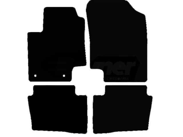 MATTENSET VELOURS (DONKERGRIJS) HYUNDAI I20 2009-2014