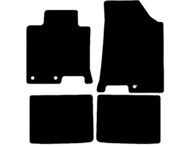 MATTENSET VELOURS (DONKERGRIJS) HYUNDAI I40 2011-